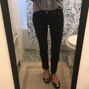 Rag and bone raw hem black jeans